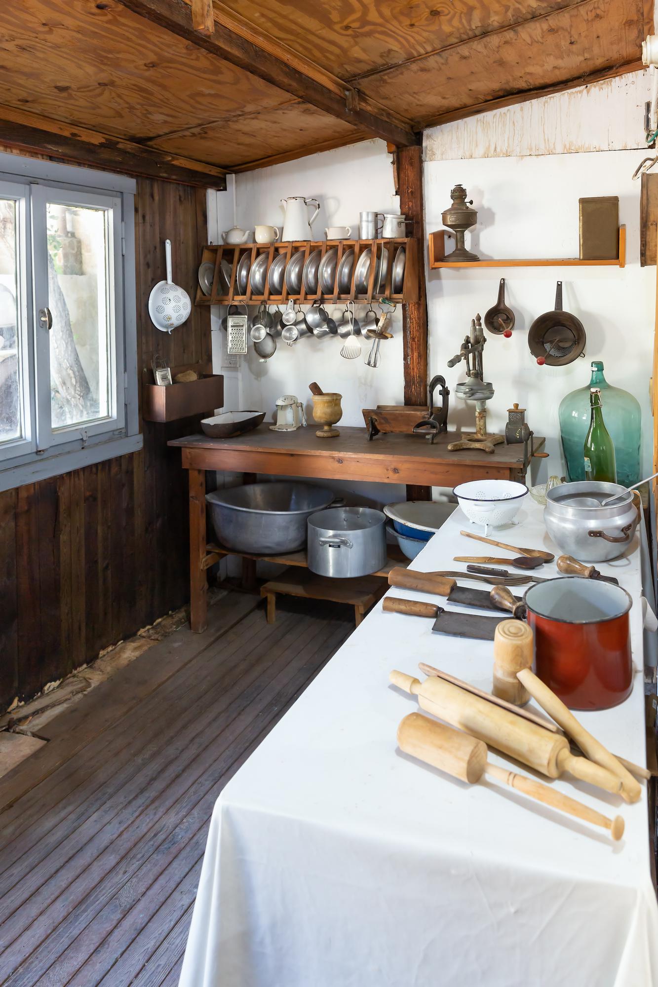 Interior of a small artisanal kitchen workspace