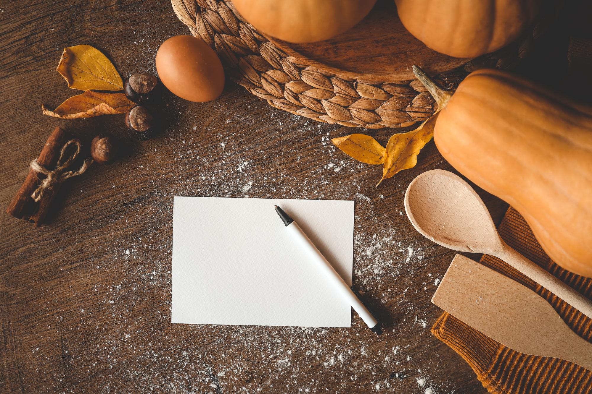 Subscription cards and checklist on wooden table